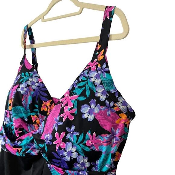 Swimsuits For All Swim Suits Top Tankini Modest Floral Swimwear sz 44DDD - Picture 8 of 16